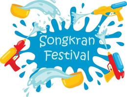 Songkran Festival - Thailand Traditional New Year's Day, Thailand travel concept. vector