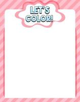 Colour fun border template background vector