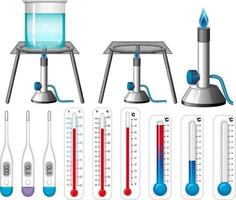 Set of equipment needed for science experiment vector