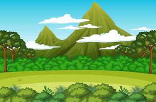 Nature scene with trees and fields vector