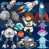 Set of space objects in space vector