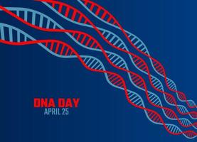 vector graphic of DNA day good for DNA day celebration. flat design. flyer design.flat illustration.