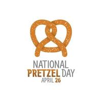 vector graphic of national pretzel day good for national pretzel day celebration. flat design. flyer design.flat illustration.