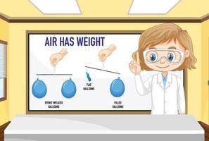 Science experiment for kids concept vector