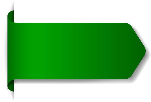 Green banner design on white background