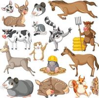Seamless pattern with cute animals vector
