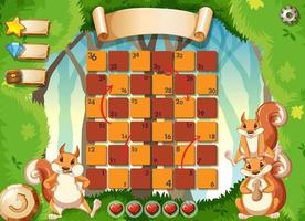 Game design squirrels in park background vector