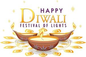 Diwali Indian festival of lights vector