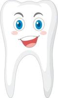 Happy strong tooth in gum on white background vector