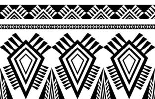 Black and white Abstract ethnic geometric pattern design for background or wallpaper. fabric pattern vector illustration