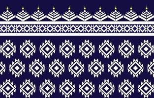 Blue and white Abstract american ethnic geometric pattern design for background or wallpaper. fabric pattern vector illustration