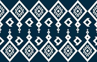 Blue and white Abstract american ethnic geometric pattern design for background or wallpaper. fabric pattern vector illustration