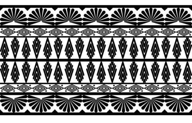 Black and white Abstract ethnic geometric pattern design for background or wallpaper. fabric pattern vector illustration