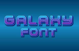 Galaxy font logo on space background vector