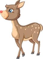 A cute deer on white background vector