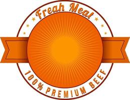 plantilla de logotipo de carne de res premium de carne fresca vector
