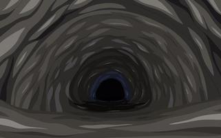 Underground hole cave scene vector