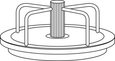 Playground doodle outline for colouring vector