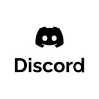 Discord black Logo Icon editorial vector