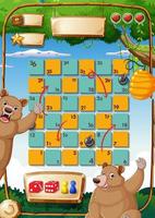 Game design with bears in forest design vector