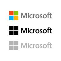 microsoft logo icono editorial vector