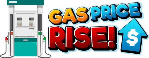 Gas Price Rise font logo design vector