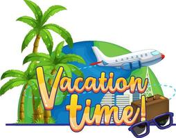 Summer vacation logo concept vector