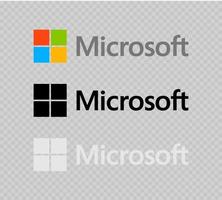 microsoft logo icon editorial vector