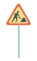 Digging sign semi flat color vector object