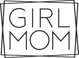 Girl Mom Square vector