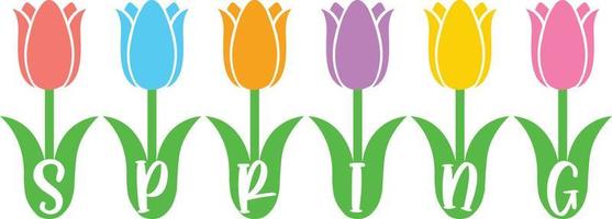 Spring Tulips 2 vector