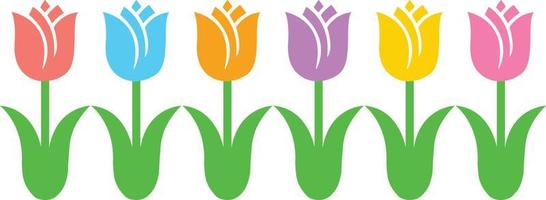 flor de tulipanes 2 vector