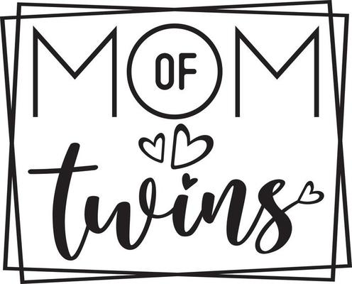 Mom Of Twins 6893242 Vector Art at Vecteezy