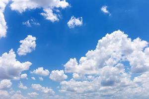 Blue sky background with clouds photo