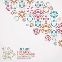 Islamic design greeting card background template vector