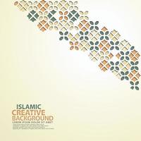 Islamic design greeting card background template vector