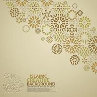Islamic design greeting card background template vector