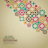 Islamic design greeting card background template vector