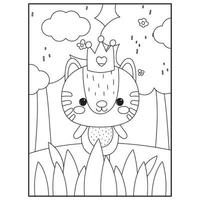 Cute Animals Coloring pages for kids vector