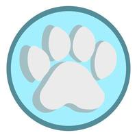 Dog foot print. vector