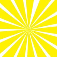 Yellow radial rays background. vector
