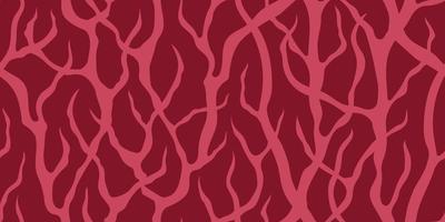 ABSTRACT VECTOR SEAMLESS CRIMSON BANNER WITH PINK THICKETS OF TREE BRANCHES
