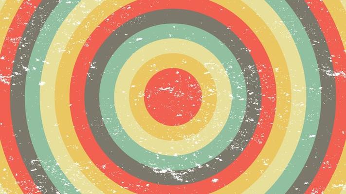 Vintage circle strip background. The 70s and 80s glitch retro vibes style. Old fashion style lines. Retro circle strip vintage background. The seventies and Eighties banner or poster design