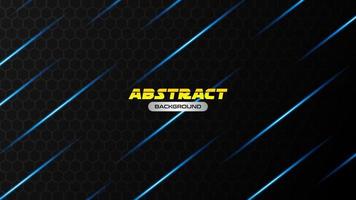 Abstract metallic black blue frame sport design concept innovation background template vector