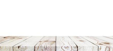 Wood table top on white background.For create product display or design key visual layout