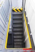 Steel ladders on transport ships. photo