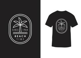 plantilla de diseño de camiseta de playa vector