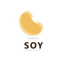 diseño de plantilla de vector de logotipo de soja. comida sana simple ilustración vectorial