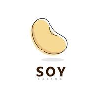 diseño de plantilla de vector de logotipo de soja. comida sana simple ilustración vectorial