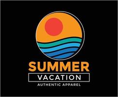 Summer Vacation illustration Vector T-shirt Design